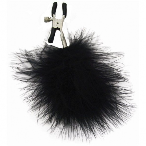 S&M - Feathered Nipple Clamps - Black photo