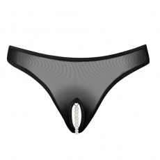 Underneath - Jade Crotchless Thong - Black - S/M photo