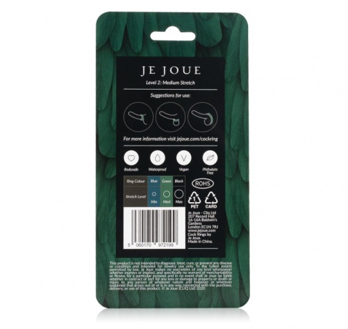 Je Joue - Silicone Cock Ring - Medium Stretch - Green photo