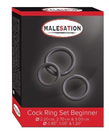 Malesation - 新手阴茎环套装 - 黑色 照片
