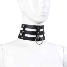 Kiotos - Tripple O-Ring Strap Collar - Black photo
