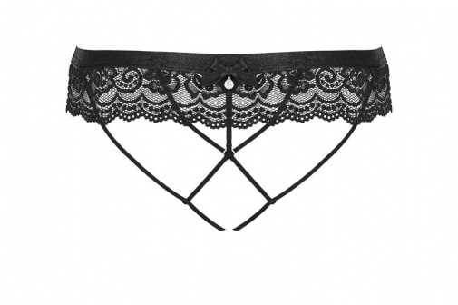 Obsessive - 854-PAC-1 Crotchless Panties - Black - L/XL photo