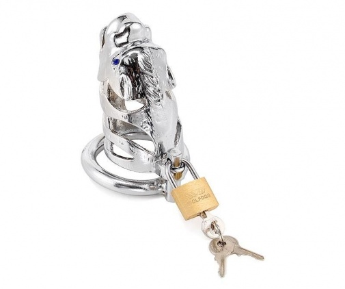 MT - Mustang Chastity Cage 45mm - Silver photo