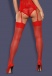 Obsessive - S800 Stockings - Red - S/M photo-6