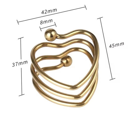 MT - Heart Shaped Cock Ring - Gold photo