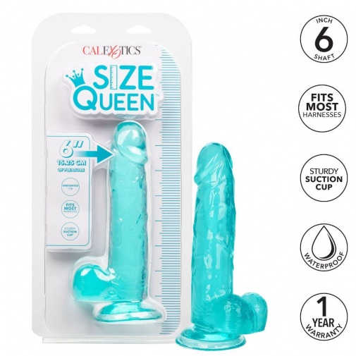 CEN - Size Queen 6" 仿真阳具 - 蓝色 照片