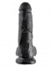 King Cock - 8″ Cock With Balls - Black photo-3