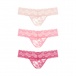 Underneath - Rose 丁字裤套装 3件装 - 粉红色 - 细码/中码 照片