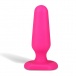 Hustler - Seamless Silicone Butt Plug 3″ - Hot Pink photo-2