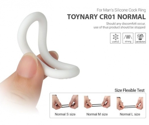 Toynary - CR01 Normal Cock Rings - White photo
