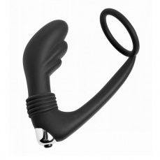 Prostatic Play - Nova Cock Ring Vibrating Prostate Stimulator Silicone - Black photo