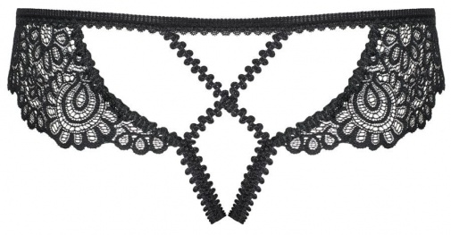 Obsessive - Mixty Crotchless Panties - Black - L/XL photo