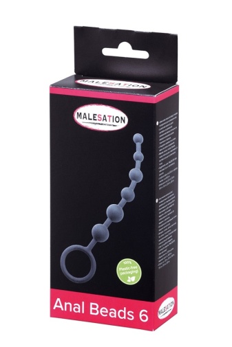 Malesation  - 后庭串珠 6 粒 - 黑色 照片