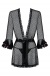 Obsessive - Piccorosa Robe & Thong - Black - L/XL photo-5