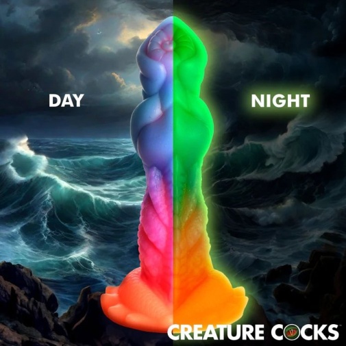 Creature Cocks - Glow Aqua Dildo photo