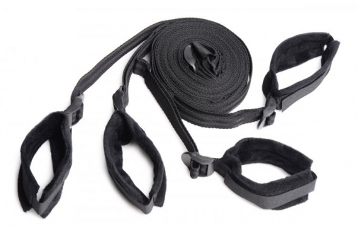 Strict - 床上束縛捆綁套裝 - 黑色 照片