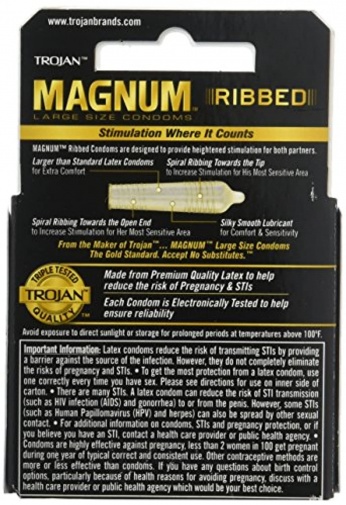 Trojan - Magnum 螺旋紋乳膠安全套 3片裝 照片
