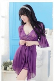 SB - 連衣裙連性感長袍 A269-4 - 紫色 照片