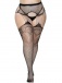 Leg Avenue - Duchess Garter Stockings - Black - Plus Size photo-4