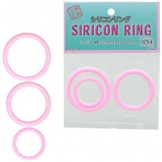 Mode Design - 3 Silicon Rings Set - Pink photo