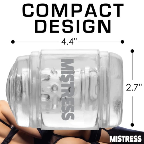 	 Mistress - Double Shot 贯通型阴部连肛门飞机杯 - 透明色 照片