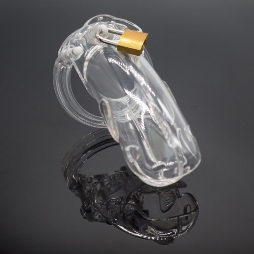 FAAK - Long Whale Chastity Cage - Clear photo
