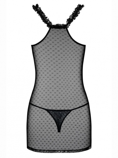 Obsessive - Piccorosa 連衣裙和丁字褲- 黑色 - L/XL 照片