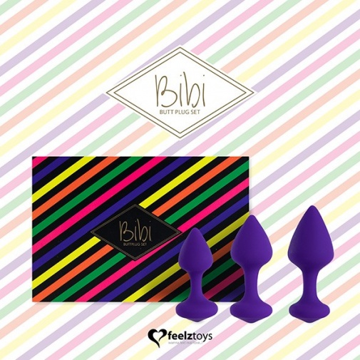 Feelztoys - Bibi Butt Plug Set - Purple photo