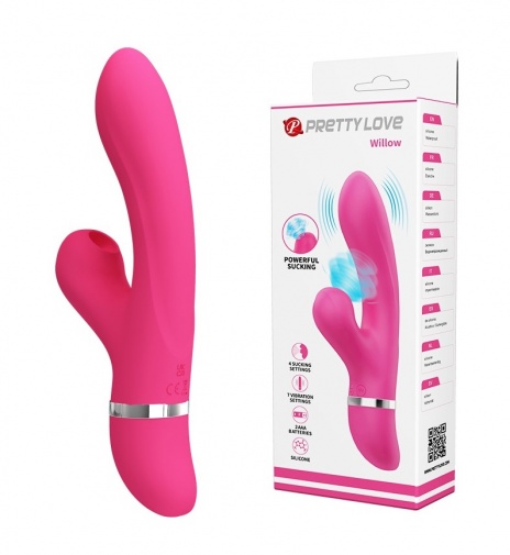 Pretty Love - Willow Rabbit Vibrator w Sucking - Pink photo
