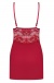 Obsessive - 810-CHE-3 連身裙和丁字褲 - 紅色 - L/XL 照片-8