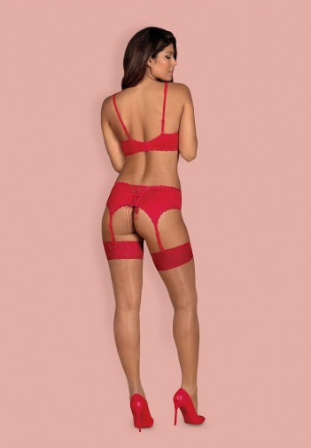 Obsessive - Jolierose Stockings - Red - S/M photo