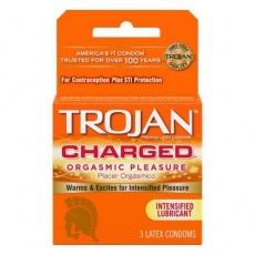 Trojan - Intensified Charged 凸点避孕套3片装 照片