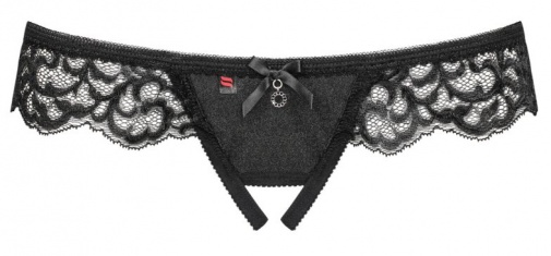 Obsessive - Laluna Crotchless Panties Mini - Black - L/XL photo