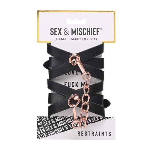 Sex&Mischief - Brat 手铐 - 黑色 照片