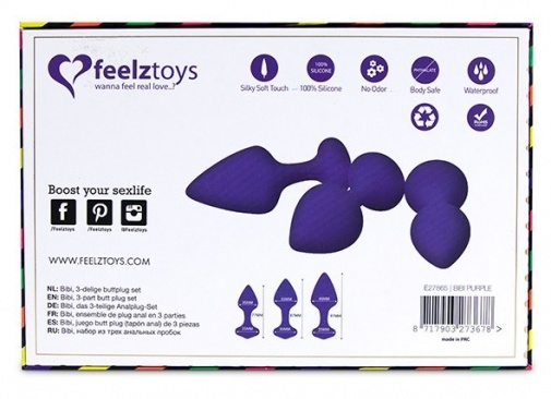 Feelztoys - Bibi Butt Plug Set - Purple photo