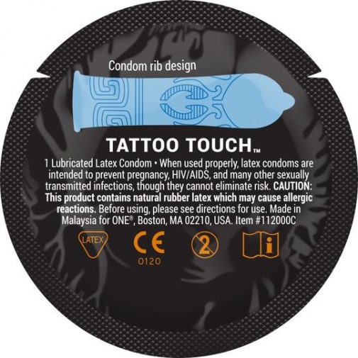 One Condoms - Tattoo Touch 凸纹安全套 1片装 照片
