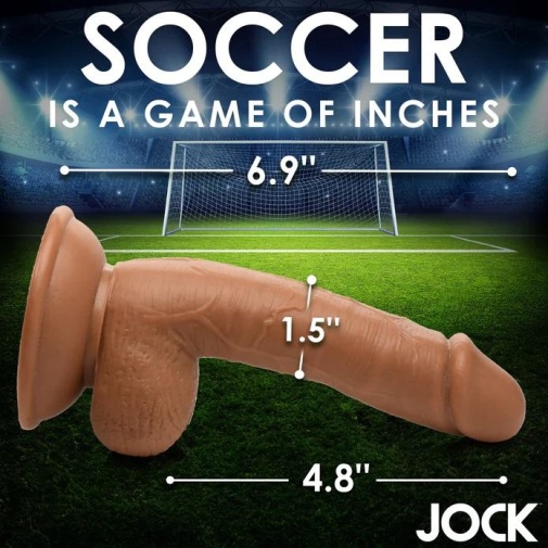 Jock - 7" Soccer Sam Dildo w Balls - Flesh photo