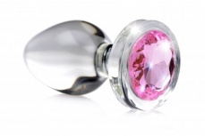 Booty Sparks - Gem Glass Anal Plug M-size - Pink photo