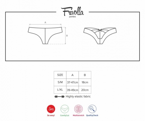 Obsessive - Frivolla Panties - Black - L/XL photo