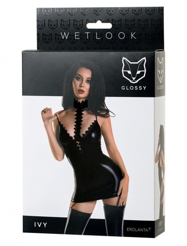 Glossy - Ivy 彈性纖維緊身裙 - 黑色 - M 照片
