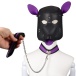 MT - Face Mask w Leash - Purple/Black photo-2