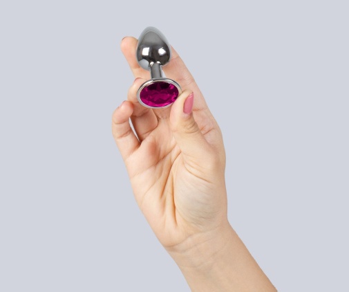 Secret Play - 金屬後庭肛塞 細碼 - 紫紅色 照片