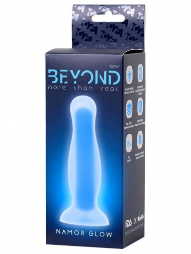 Beyond - Namor Glow Anal Plug - Blue photo