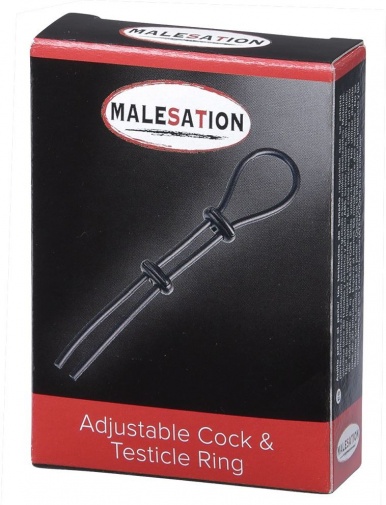 Malesation - Adjustable Cock & Testicle Ring - Black photo