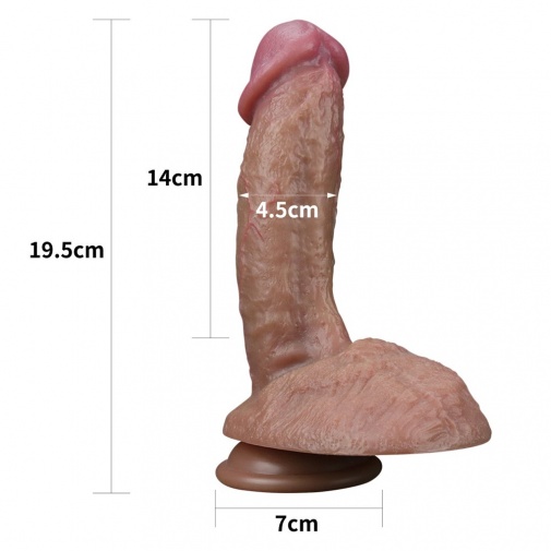 Lovetoy - 7.5'' Dual Layered Platinum Silicone Cock photo