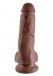 King Cock - 8" Cock With Balls - Brown photo-4