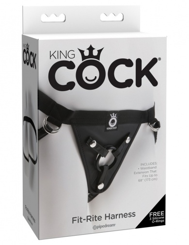 King Cock - Fit-Rite 穿戴式束帶 - 黑色 照片