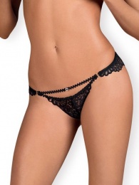 Obsessive - Mixty Crotchless Panties - Black - S/M photo