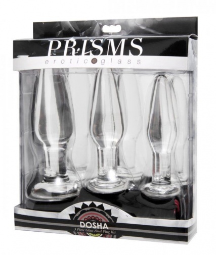 Prisms Erotic Glass - Dosha 後庭塞三件式套裝 - 透明 照片