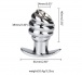 MT - Hollow Ribbed Anal Plug - Silver photo-8